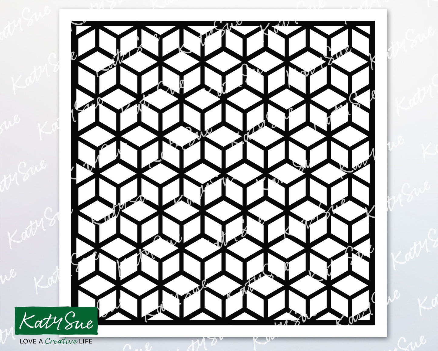 Cubes Stencil | Digital Cutting File