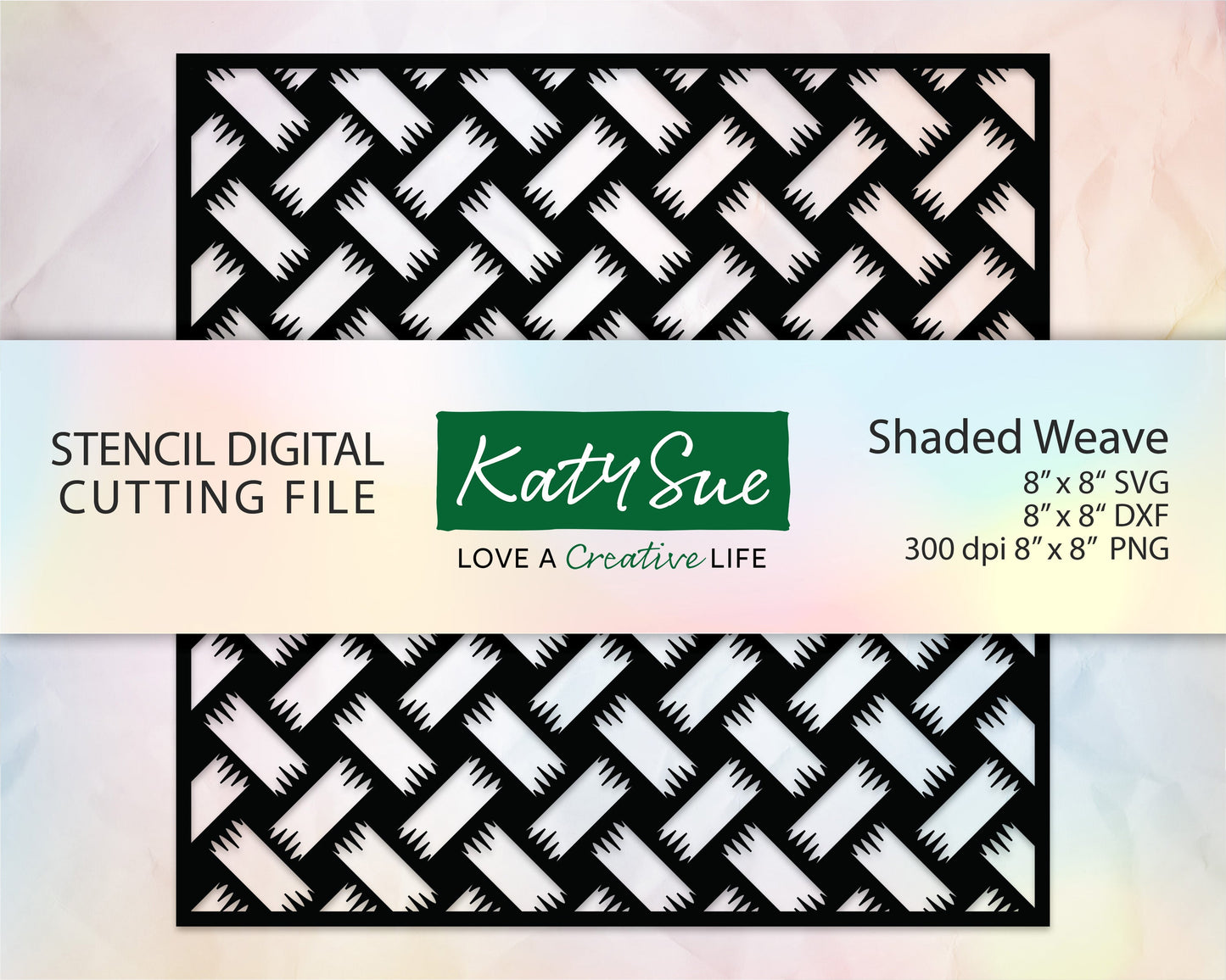 Shaded Weave Stencil | Digital Cutting File