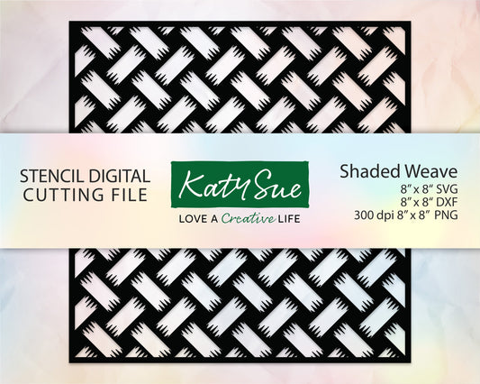 Shaded Weave Stencil | Digital Cutting File