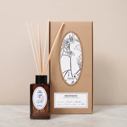 Basil and Neroli Reed Diffuser Set
