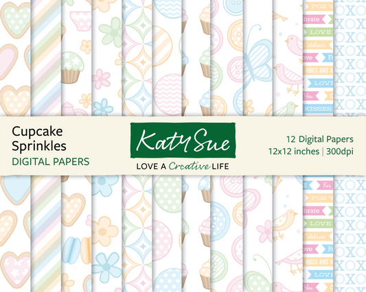 Cupcake Sprinkles | 12x12 Digital Papers