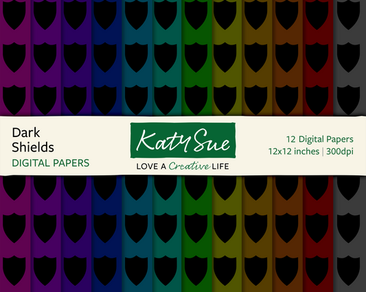 Dark Shields | 12x12 Digital Papers