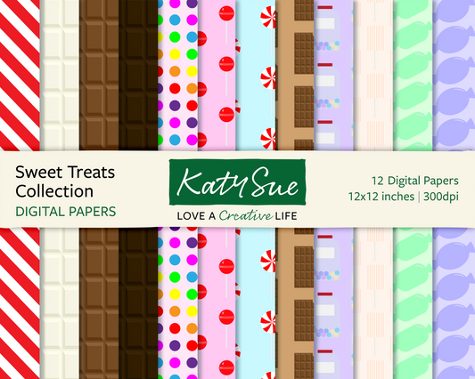 Sweet Treats Collection | 12x12 Digital Papers