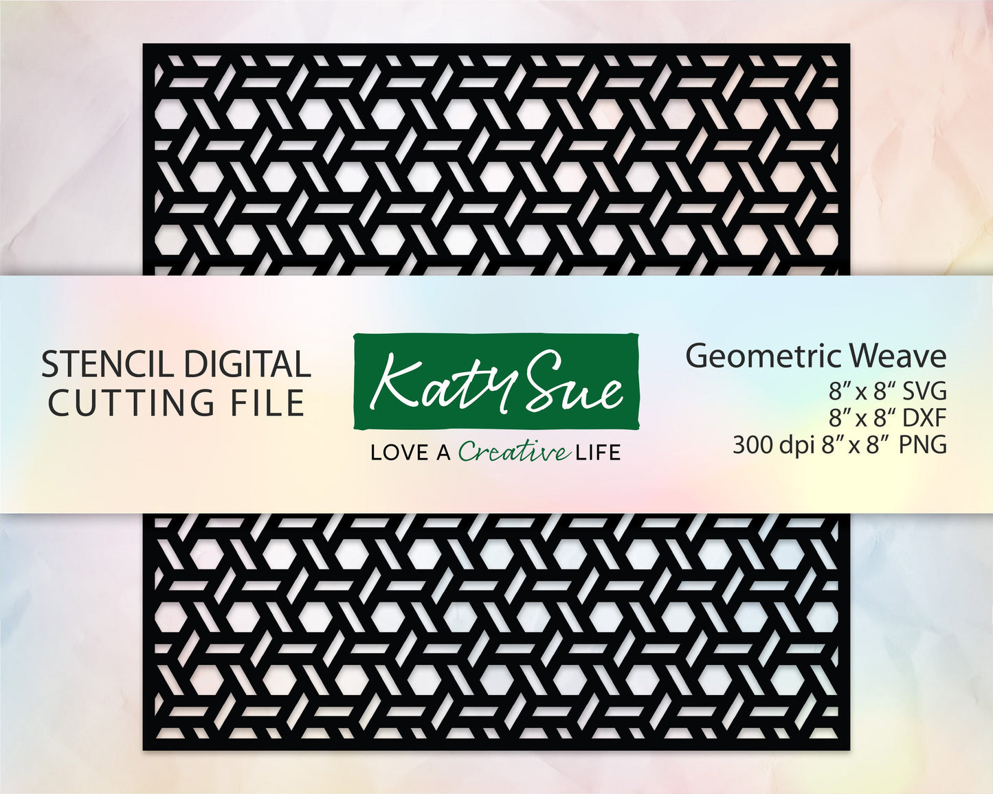 Geometric Weave Stencil | Digital Cutting File