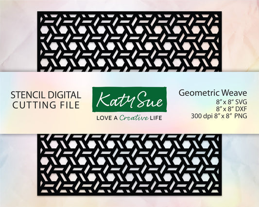 Geometric Weave Stencil | Digital Cutting File