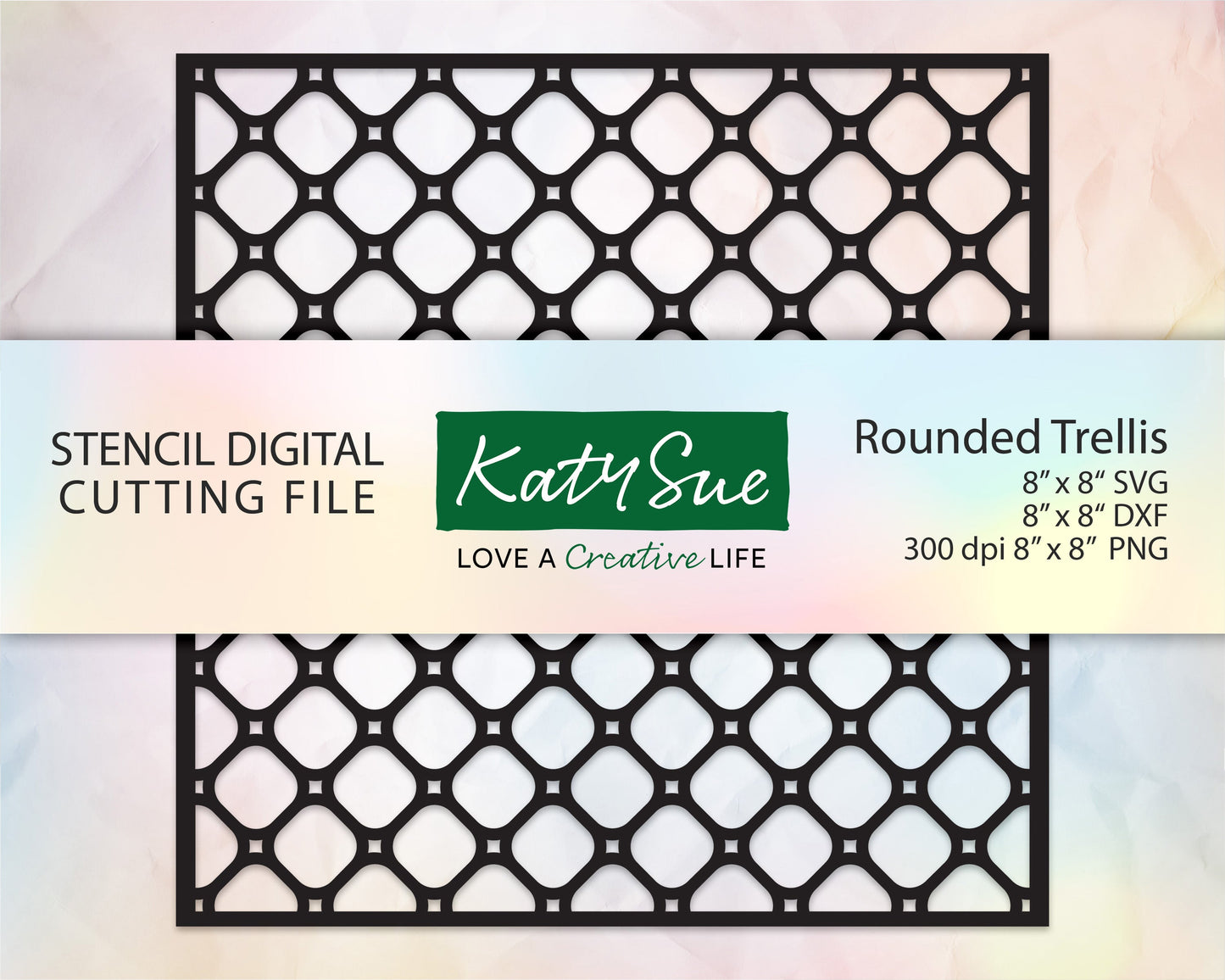Rounded Trellis Stencil | Digital Cutting File