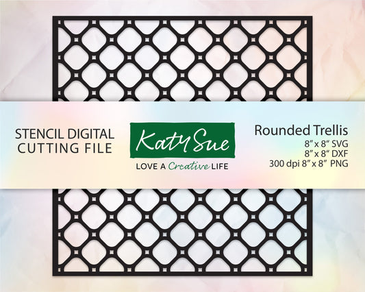 Rounded Trellis Stencil | Digital Cutting File