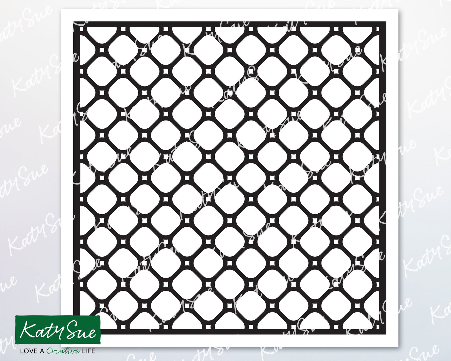 Rounded Trellis Stencil | Digital Cutting File