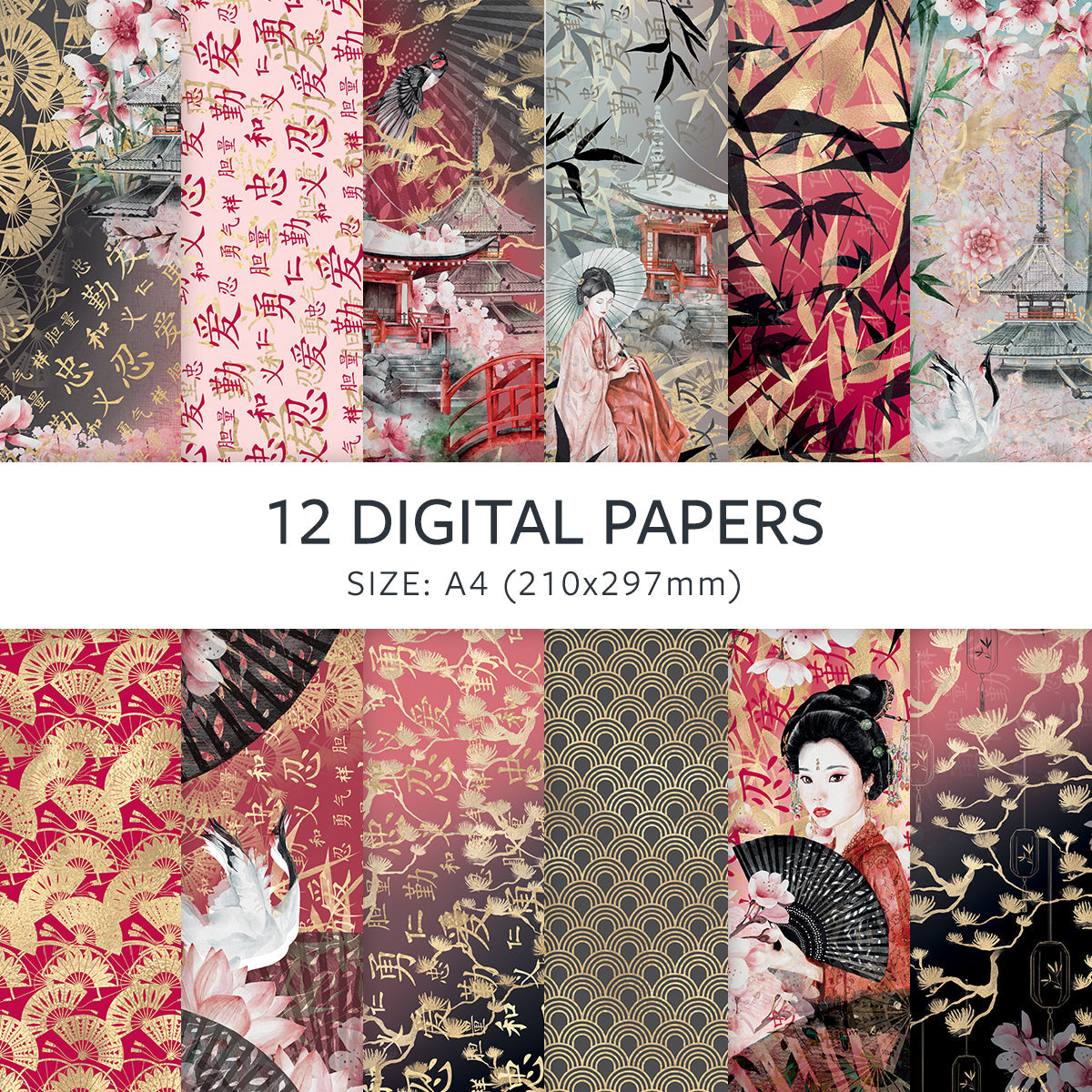 Spirit of Japan Digital Papers Collection