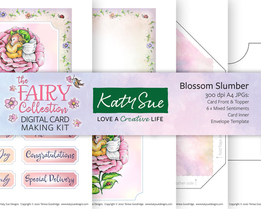 The Fairy Collection Blossom Slumber | Digital Card Making Kit