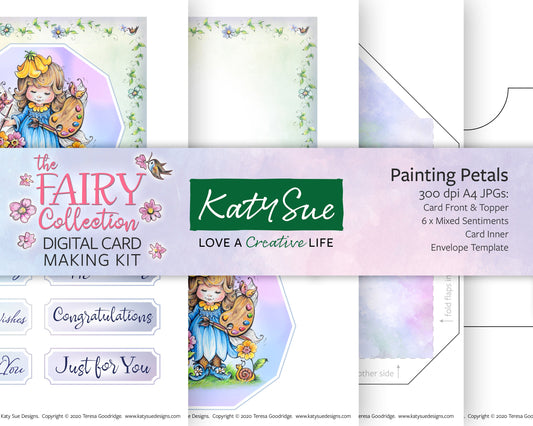 The Fairy Collection Painting Petals | Digital Card Making Kit